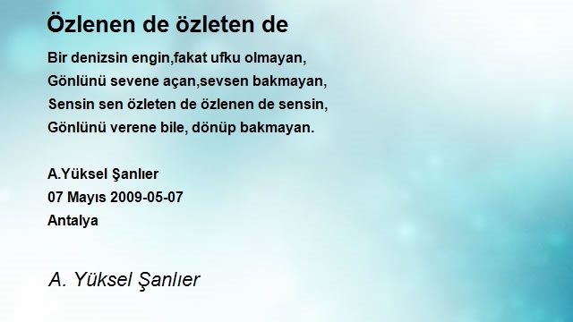 A. Yüksel Şanlıer