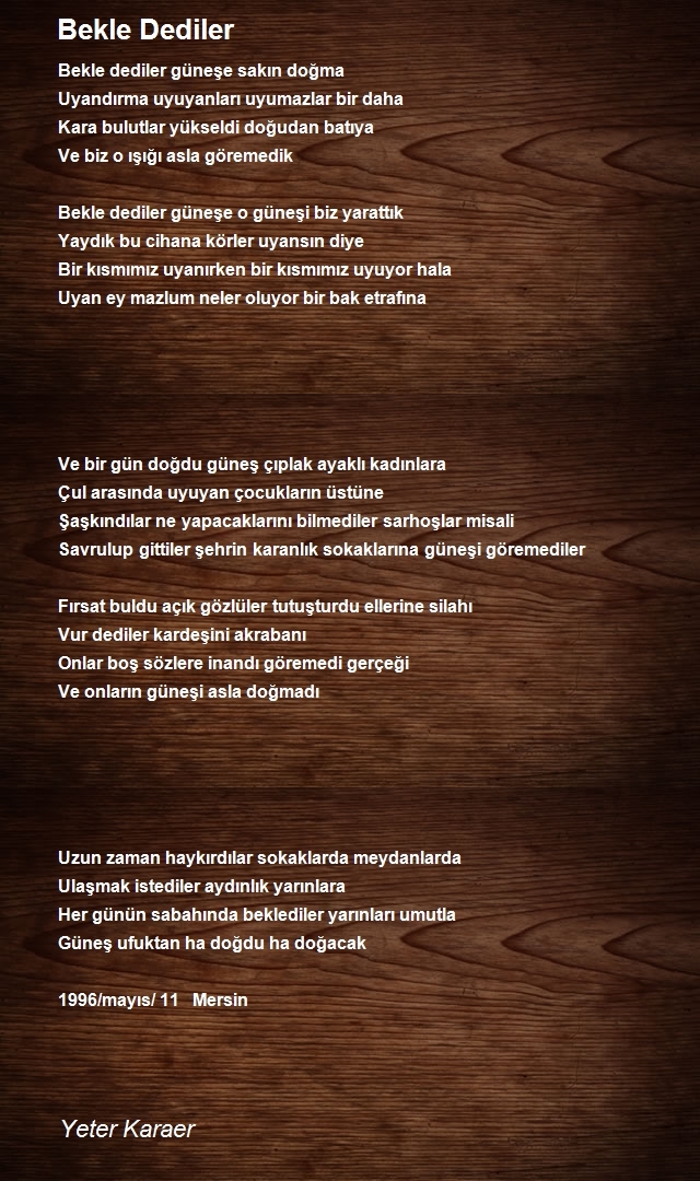 Yeter Karaer