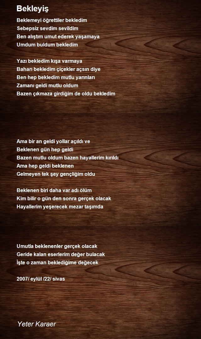 Yeter Karaer