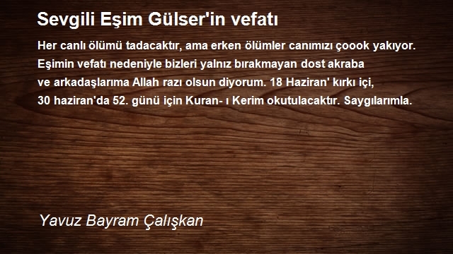 Yavuz Bayram Çalışkan
