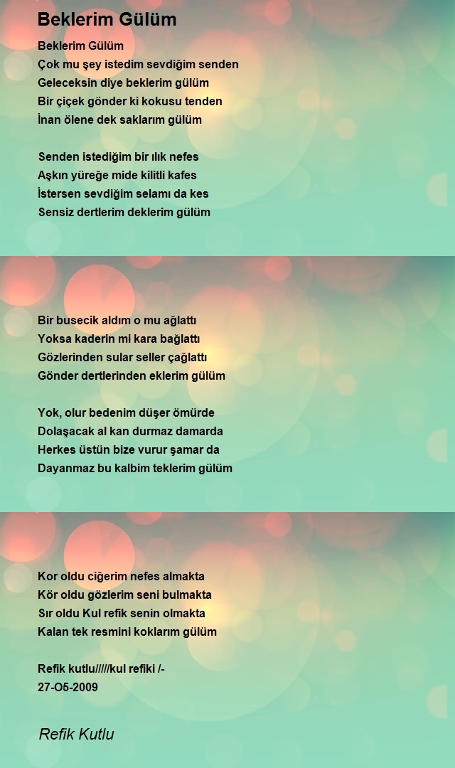 Refik Kutlu Kul Refikî
