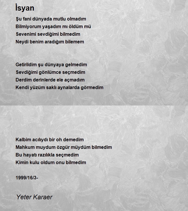 Yeter Karaer