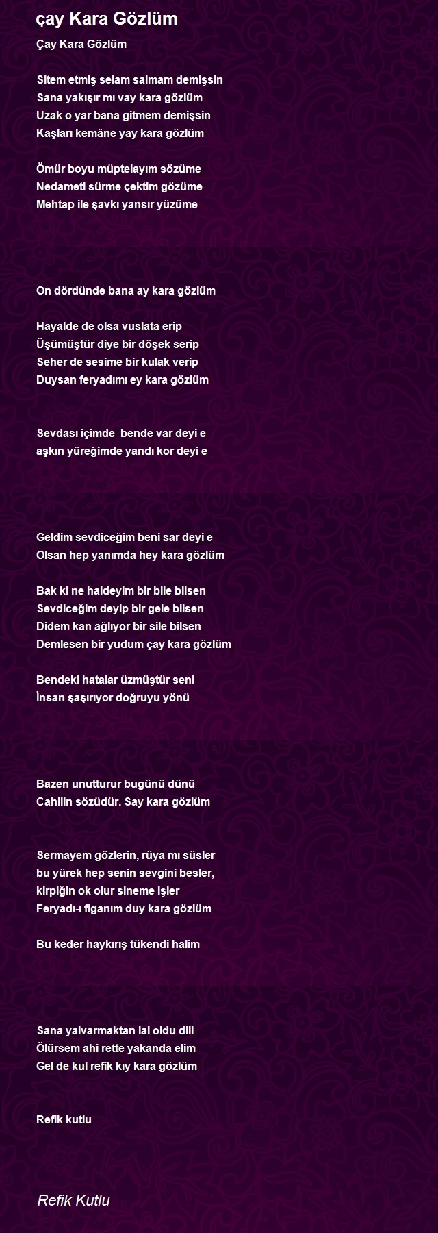 Refik Kutlu Kul Refikî
