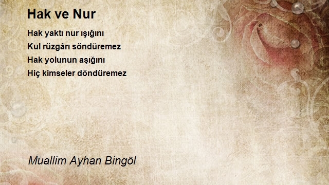 Muallim Ayhan Bingöl
