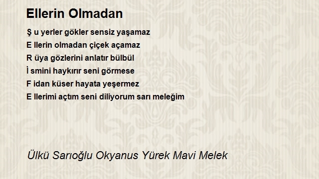Ülkü Sarıoğlu Zümrüdüanka Mavi Melek