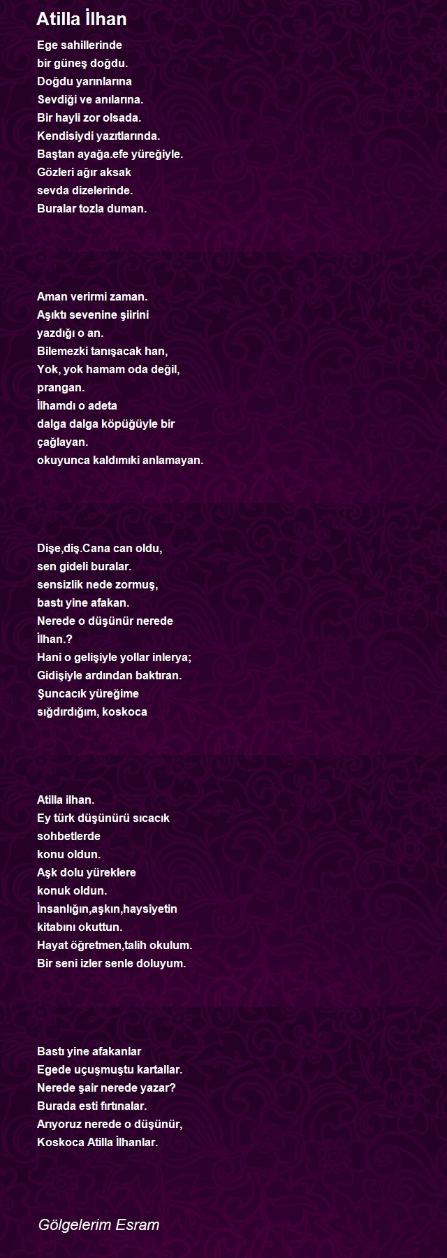 Gölgelerim Esram