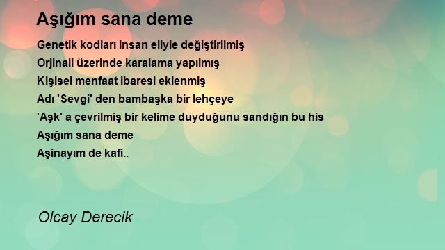 Olcay Derecik