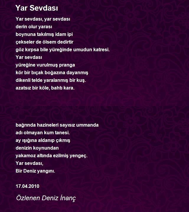 Özlenen Deniz İnanç