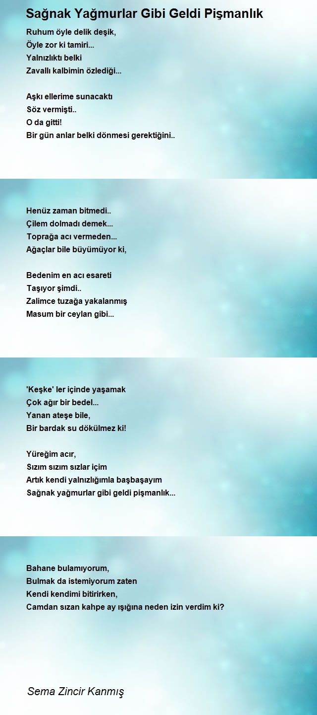 Sema Zincir Kanmış