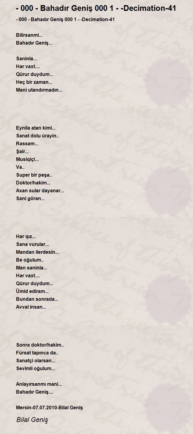 Bilal Geniş