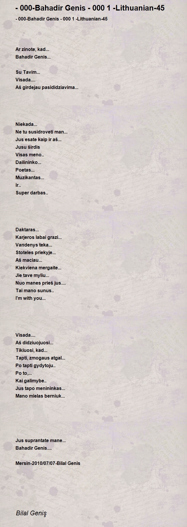 Bilal Geniş
