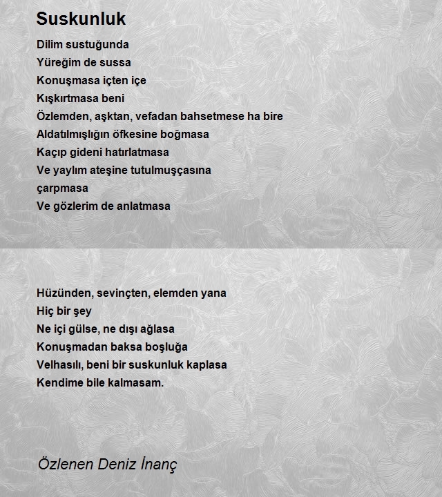 Özlenen Deniz İnanç