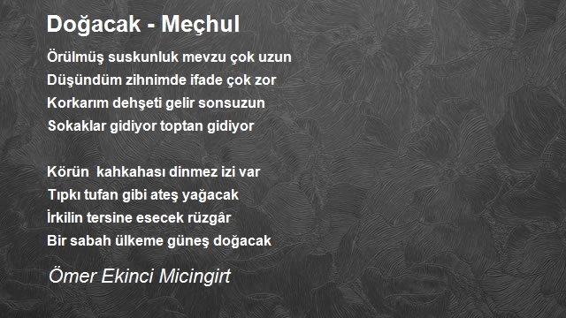 Ömer Ekinci Micingirt