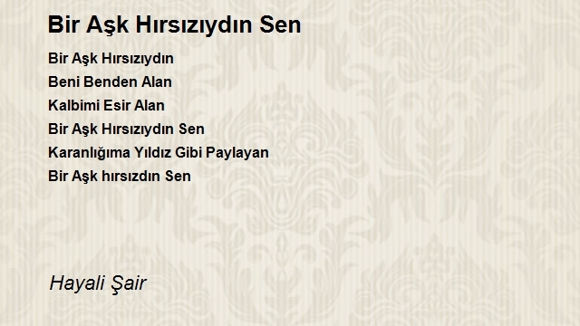 Hayali Şair