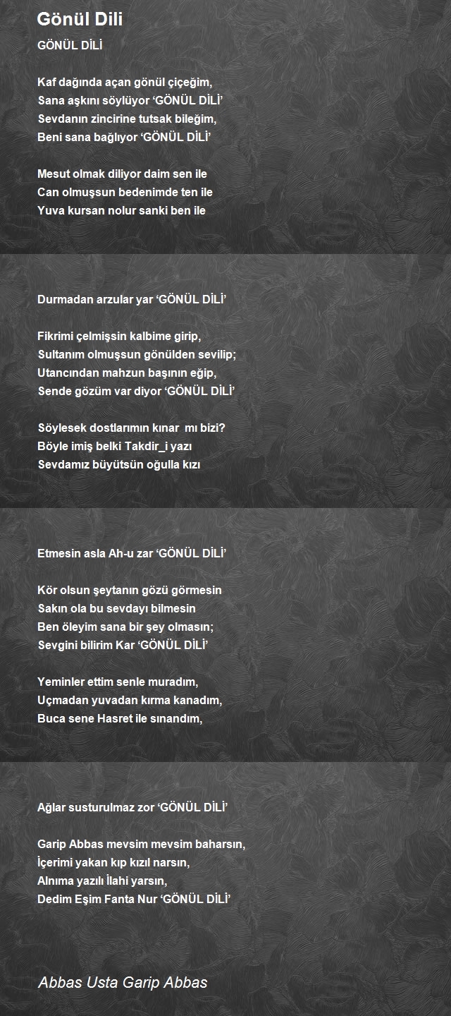 Abbas Usta Garip Abbas