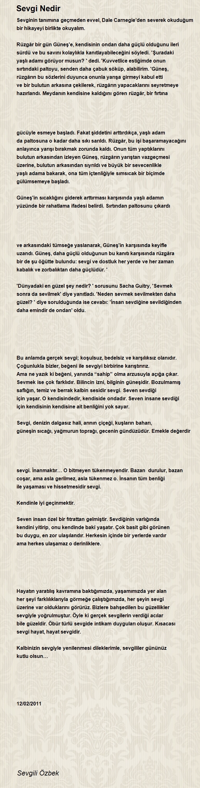 Sevgili Özbek