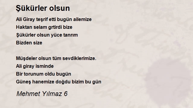 Mehmet Yılmaz 6