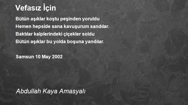 Abdullah Kaya Amasyalı
