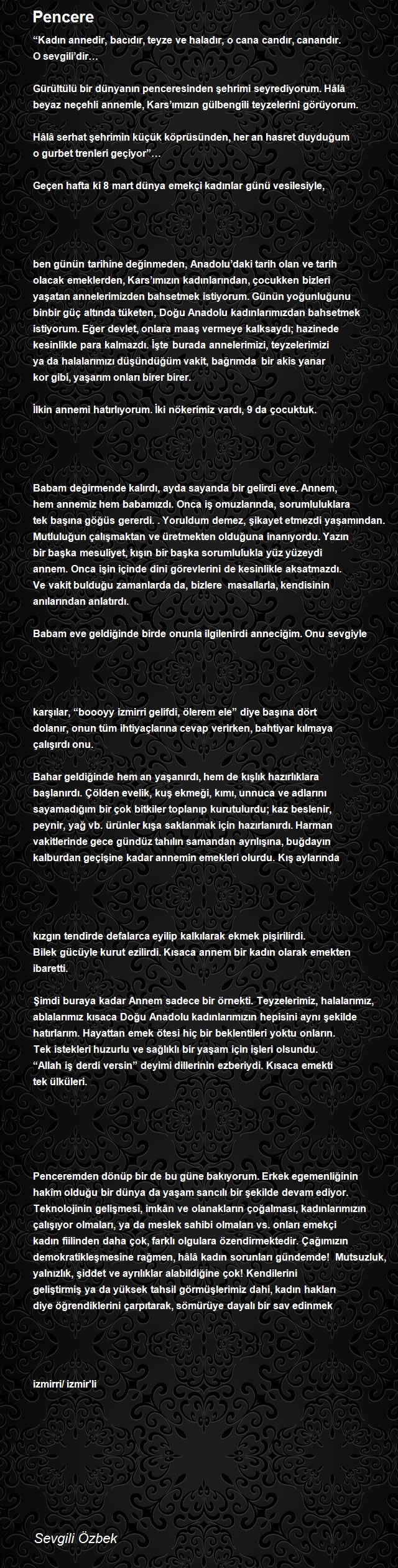 Sevgili Özbek