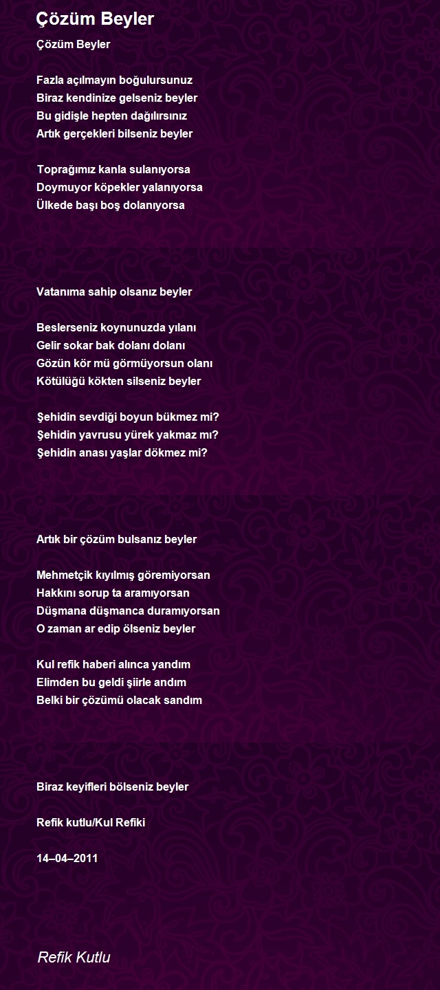 Refik Kutlu Kul Refikî