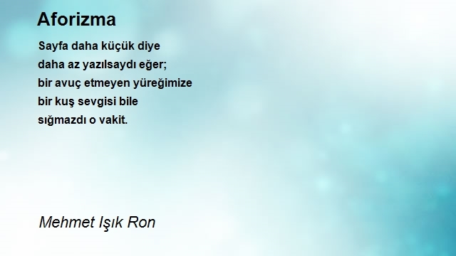 Mehmet Işık Ron