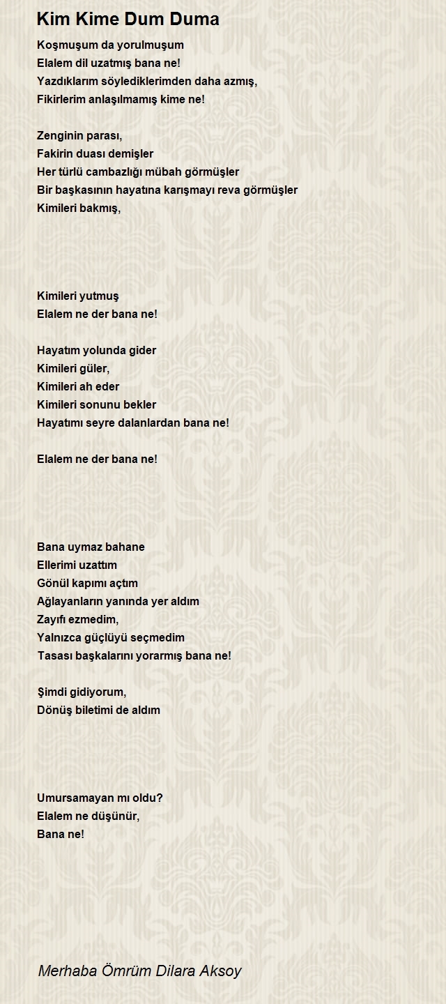 Merhaba Ömrüm Dilara Aksoy
