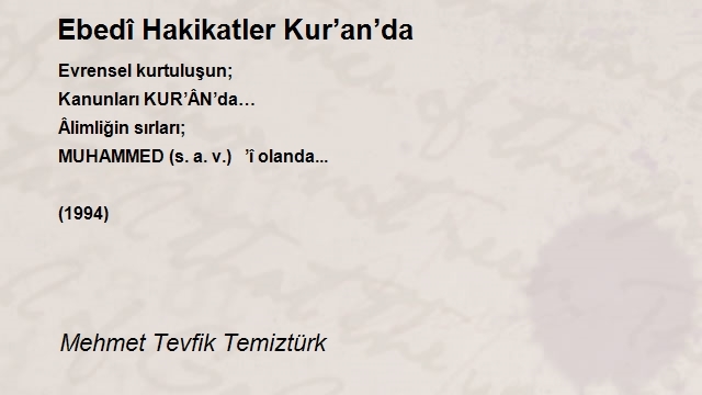 Mehmet Tevfik Temiztürk