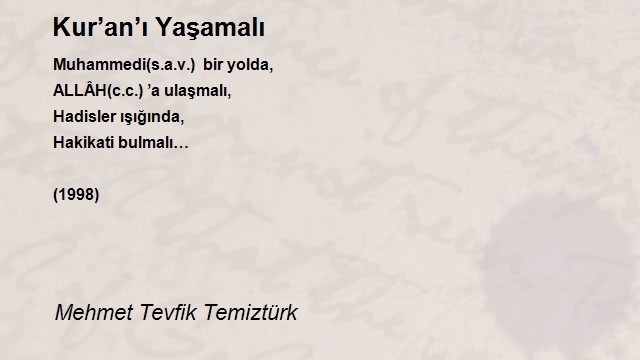 Mehmet Tevfik Temiztürk