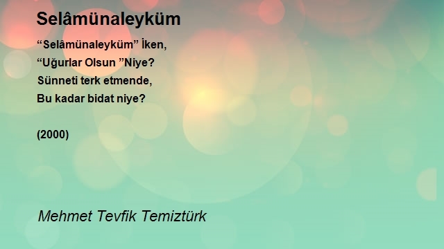 Mehmet Tevfik Temiztürk