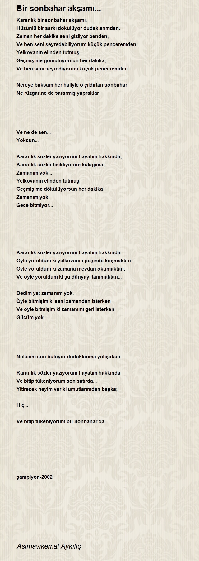 Asimavikemal Aykılıç
