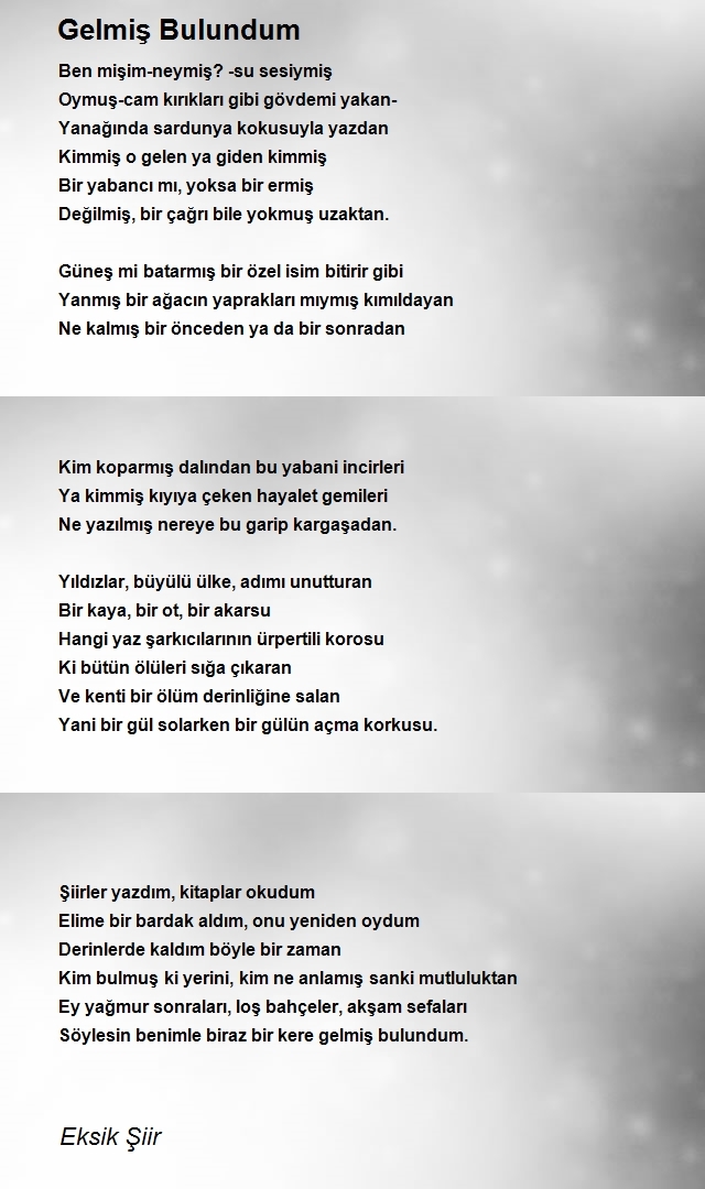 Eksik Şiir