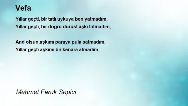 Mehmet Faruk Sepici