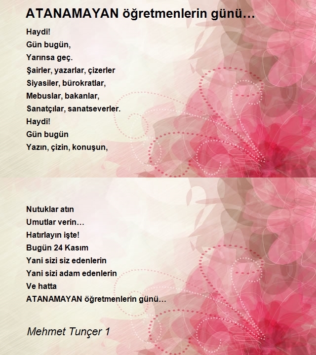 Mehmet Tunçer 1