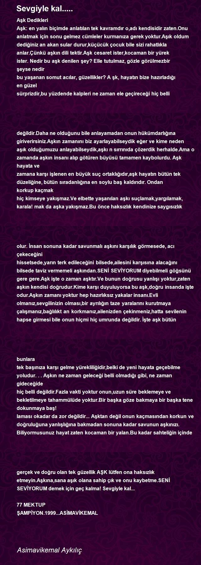 Asimavikemal Aykılıç
