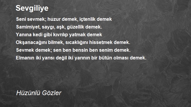 Hüzünlü Gözler