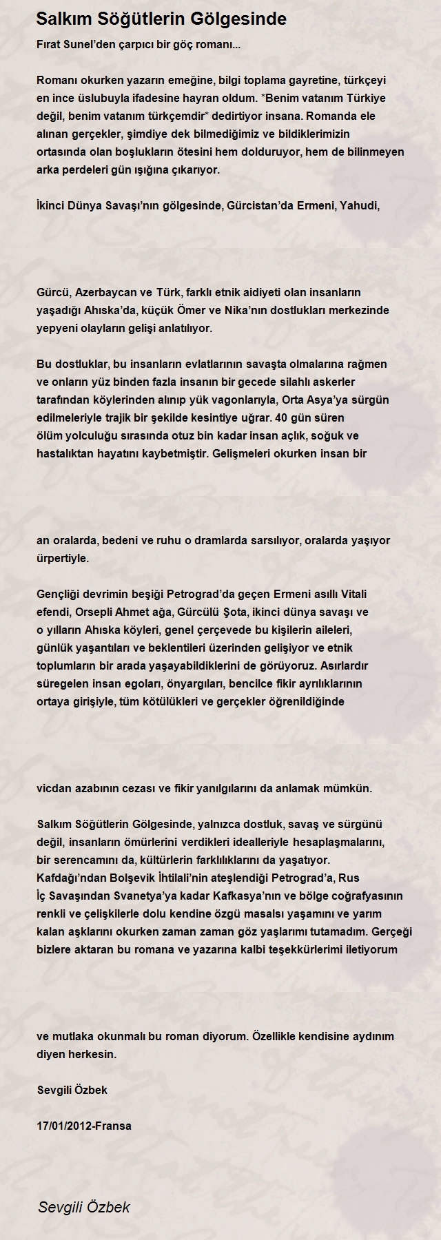 Sevgili Özbek