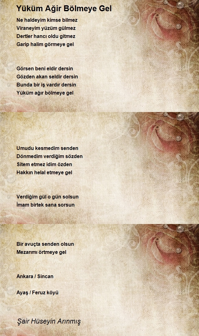 Şair Hüseyin Arınmış