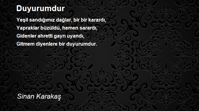 Sinan Karakaş