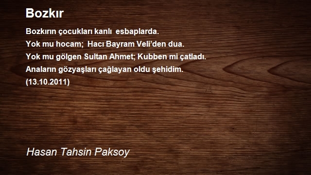 Hasan Tahsin Paksoy