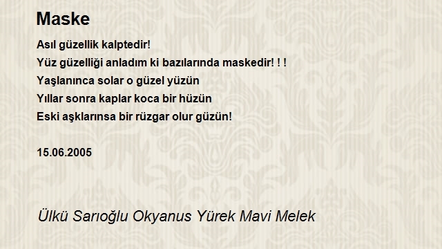 Ülkü Sarıoğlu Zümrüdüanka Mavi Melek