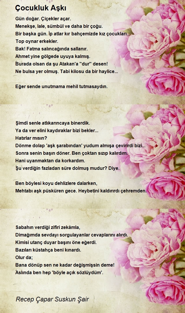 Recep Çapar Suskun Şair