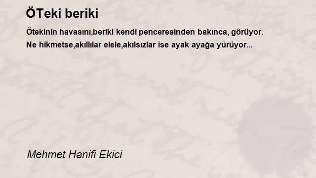 Mehmet Hanifi Ekici
