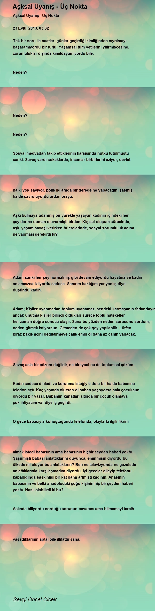 Sevgi Oncel Cicek