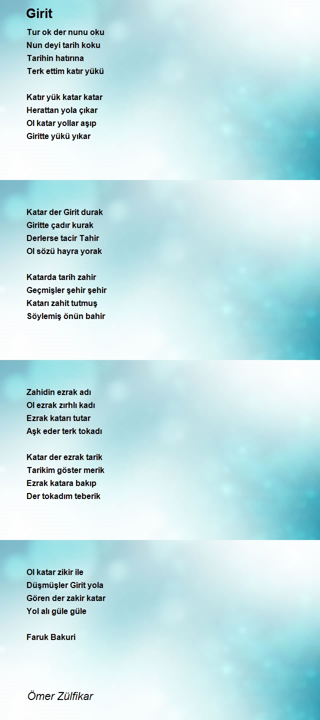 Ömer Faruk Zülfikar Bakuri