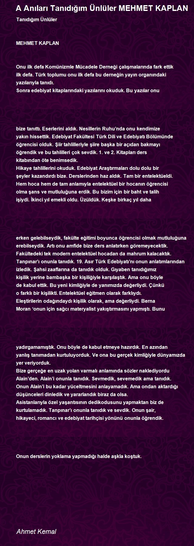 Ahmet Kemal