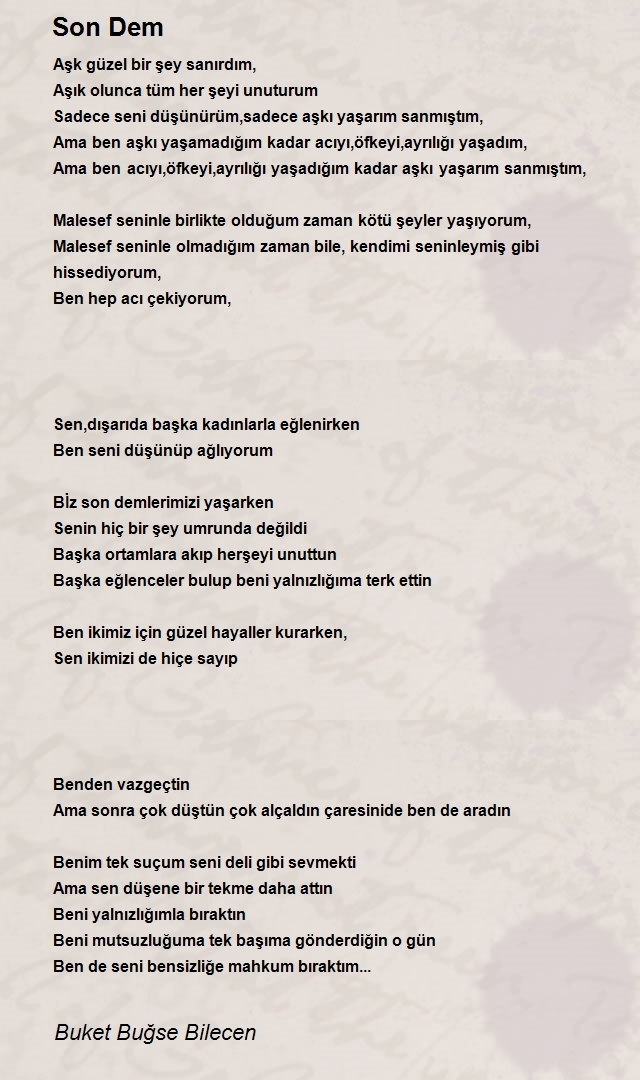 Buket Buğse Bilecen