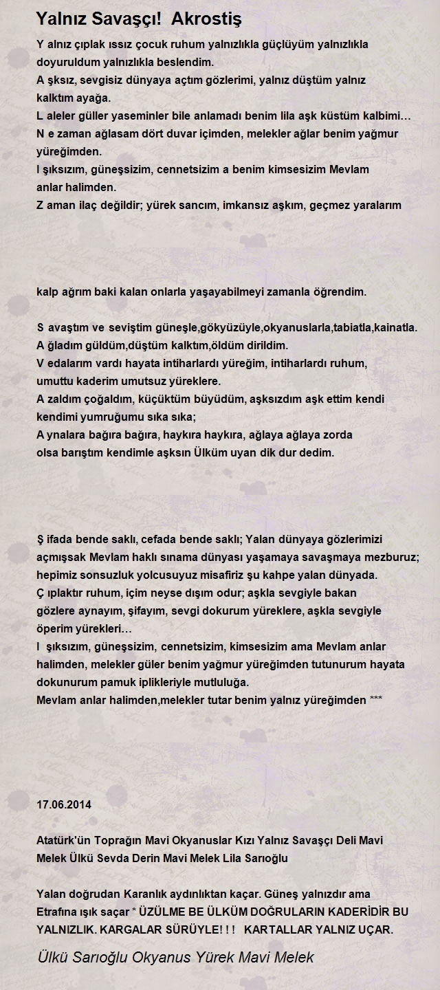 Ülkü Sarıoğlu Zümrüdüanka Mavi Melek
