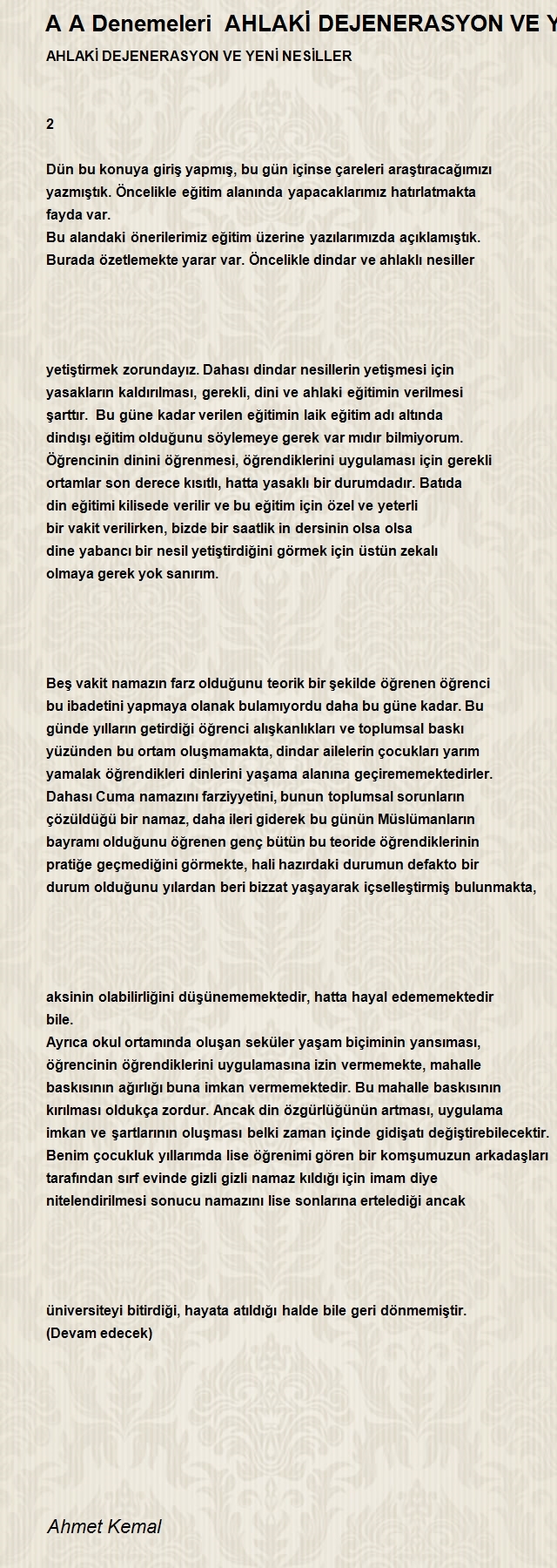 Ahmet Kemal
