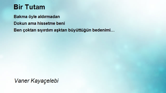 Vaner Kayaçelebi