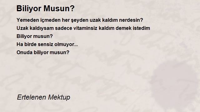 Ertelenen Mektup